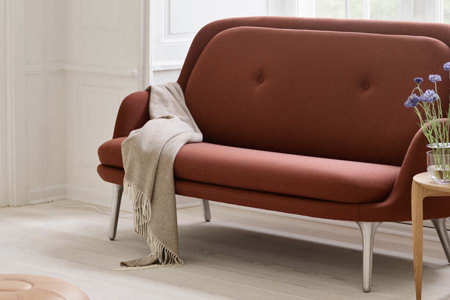 Fri Sofa by Fritz Hansen, showing fri sofa in live shot.