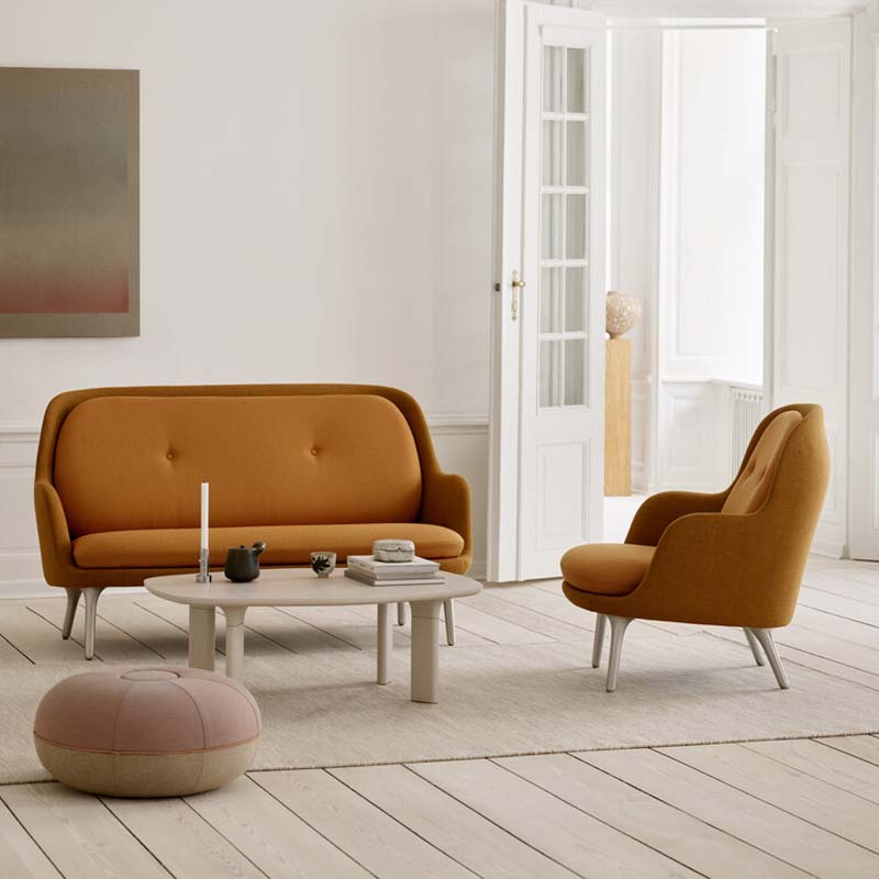 Fri Sofa by Fritz Hansen, showing fri sofa in live shot.