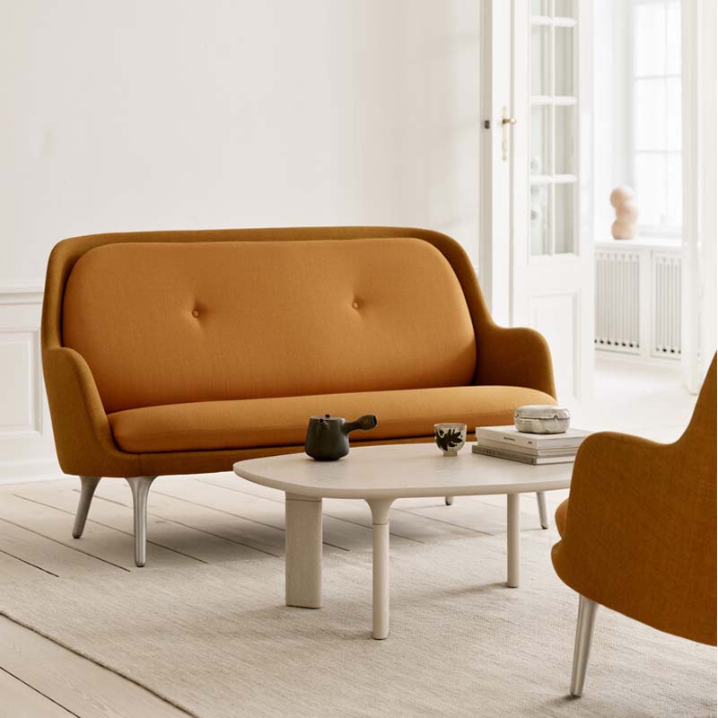 Fri Sofa by Fritz Hansen, showing fri sofa in live shot.