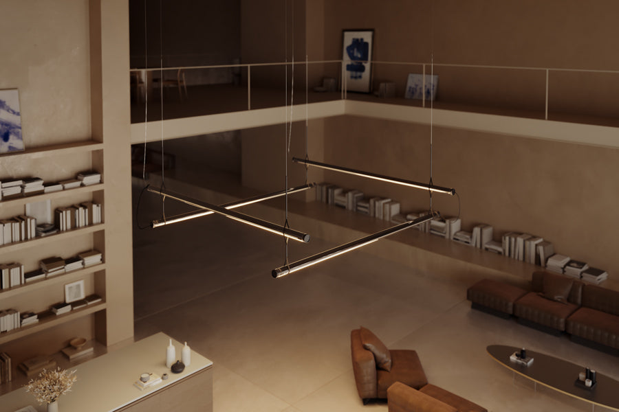 Fris Pro Pendant Light by Marset, showing fris pro pendant lights in live shot.