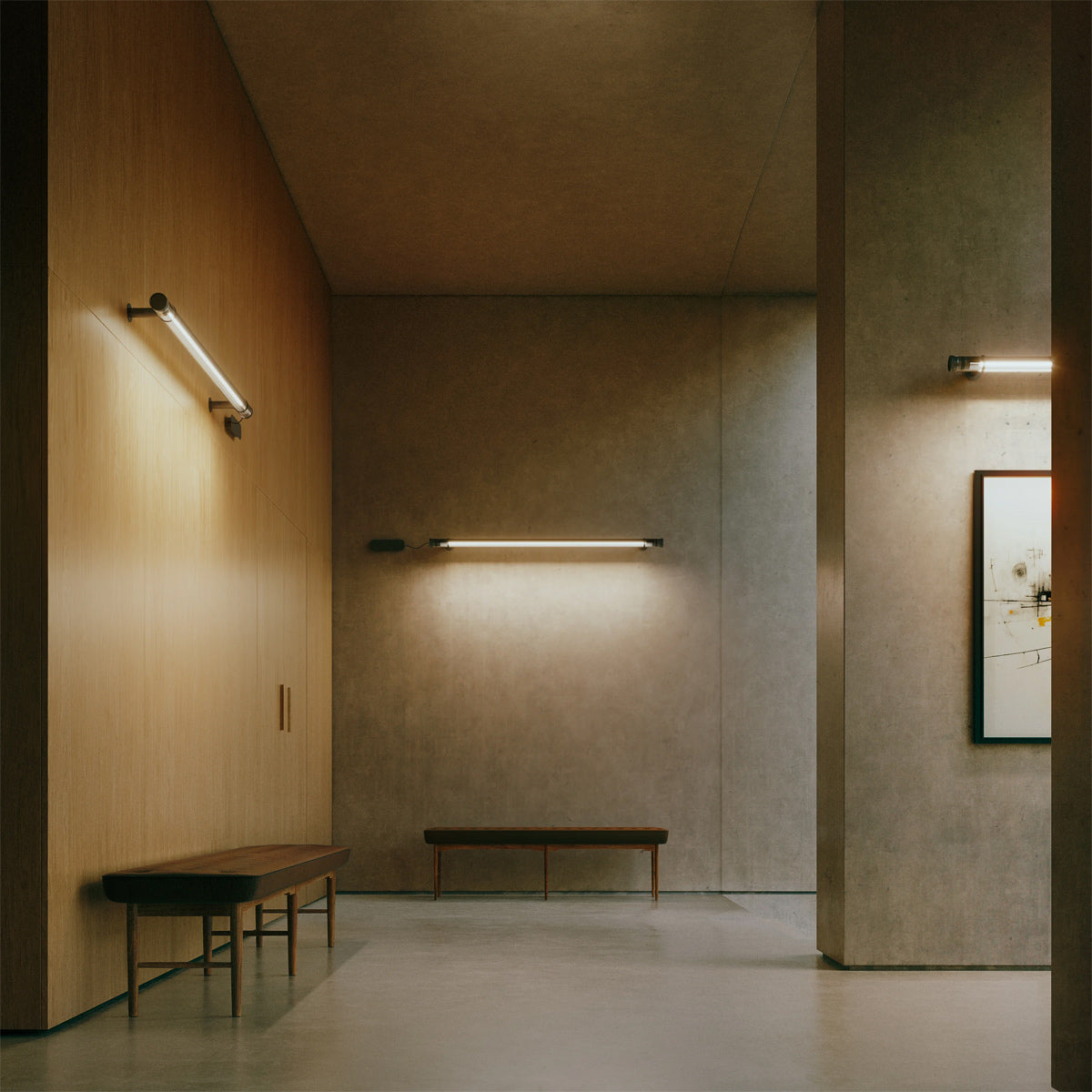 Fris Wall Lamp by Marset, showing fris wall lamps in live shot.