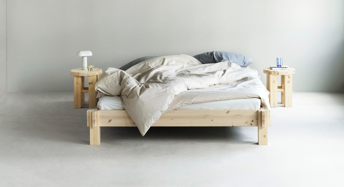 Fyr Stool by Normann Copenhagen, showing fyr stools in live shot.