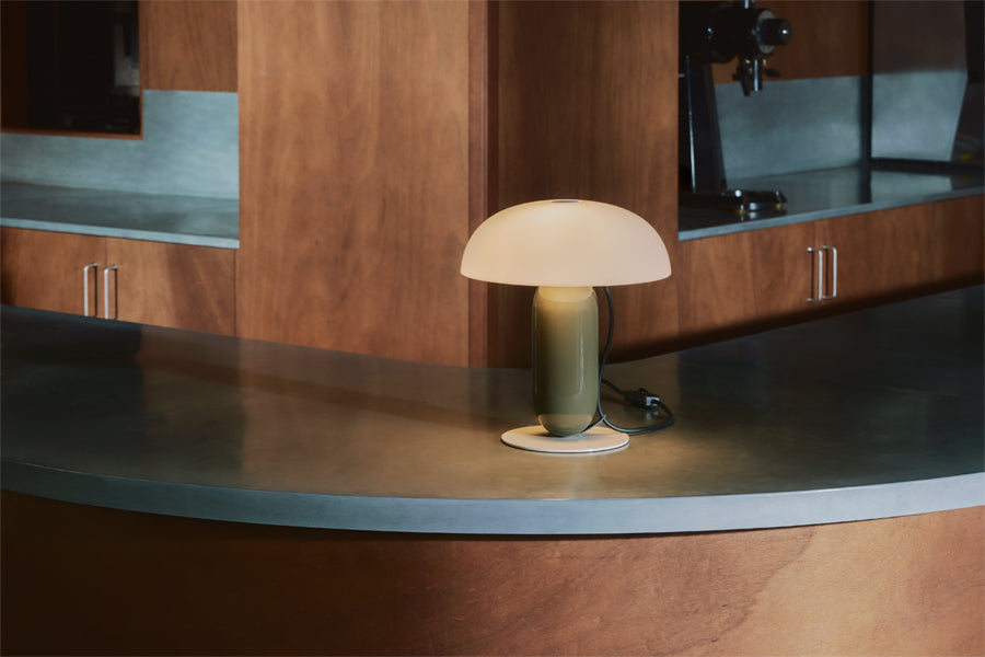 Gambosa Table Lamp by Marset, showing gambosa table lamp in live shot.