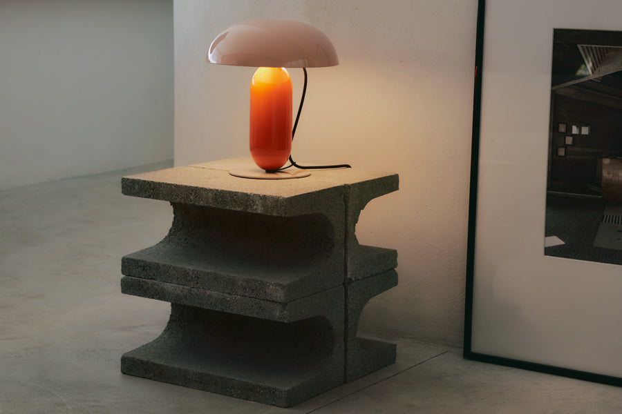 Gambosa Table Lamp by Marset, showing gambosa table lamp in live shot.