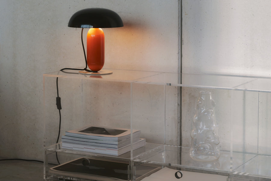 Gambosa Table Lamp by Marset, showing gambosa table lamp in live shot.