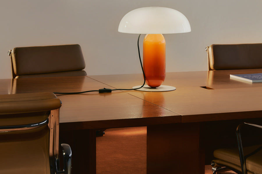 Gambosa Table Lamp by Marset, showing gambosa table lamp in live shot.
