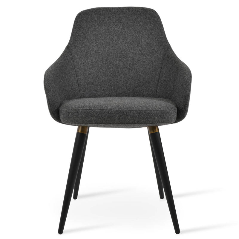 Gazel Ana Arm Chair by SohoConcept, showing front view of gazel ana arm chair.