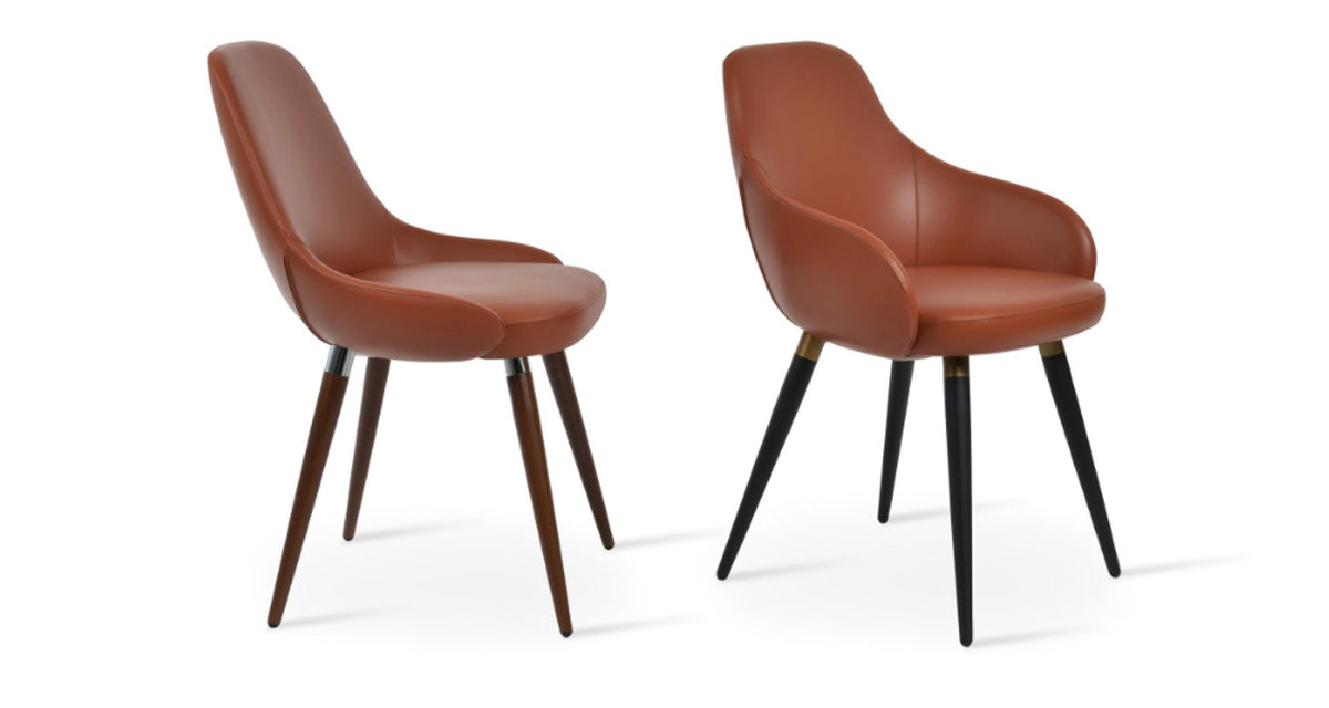 Gazel Ana Dining Chair by SohoConcept, showing front view of gazel ana dining chair.