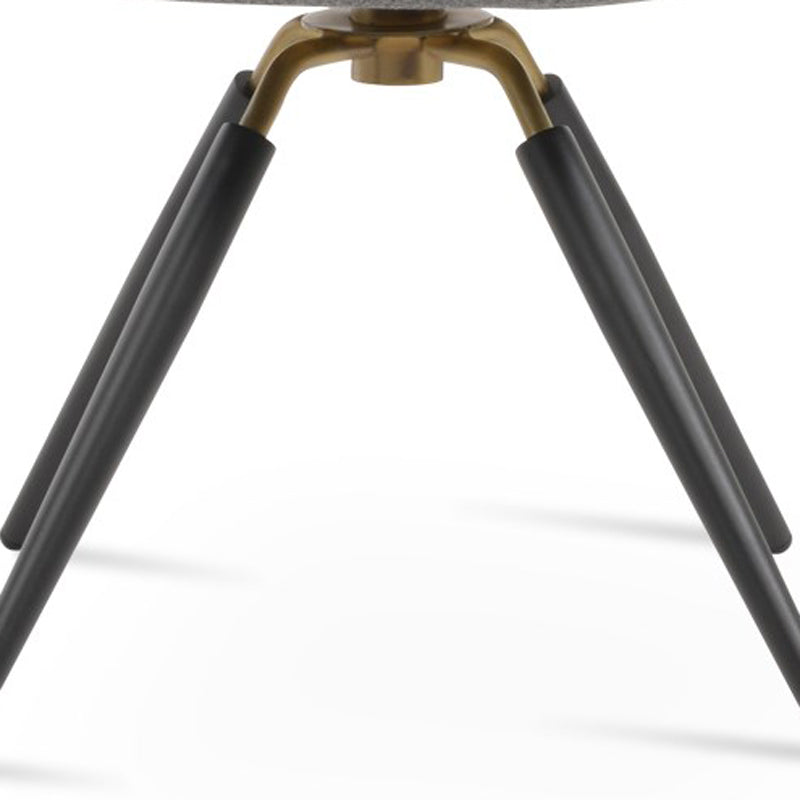 Gazel Carrot Swivel Dining Chair by SohoConcept, showing closeup view of gazel carrot swivel dining chair.