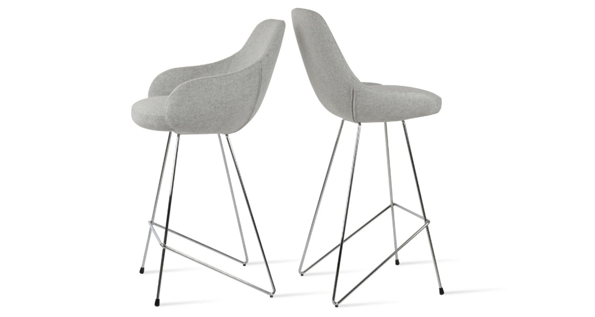 Gazel Cattelan Stools by SohoConcept, showing side view of gazel cattelan stools.