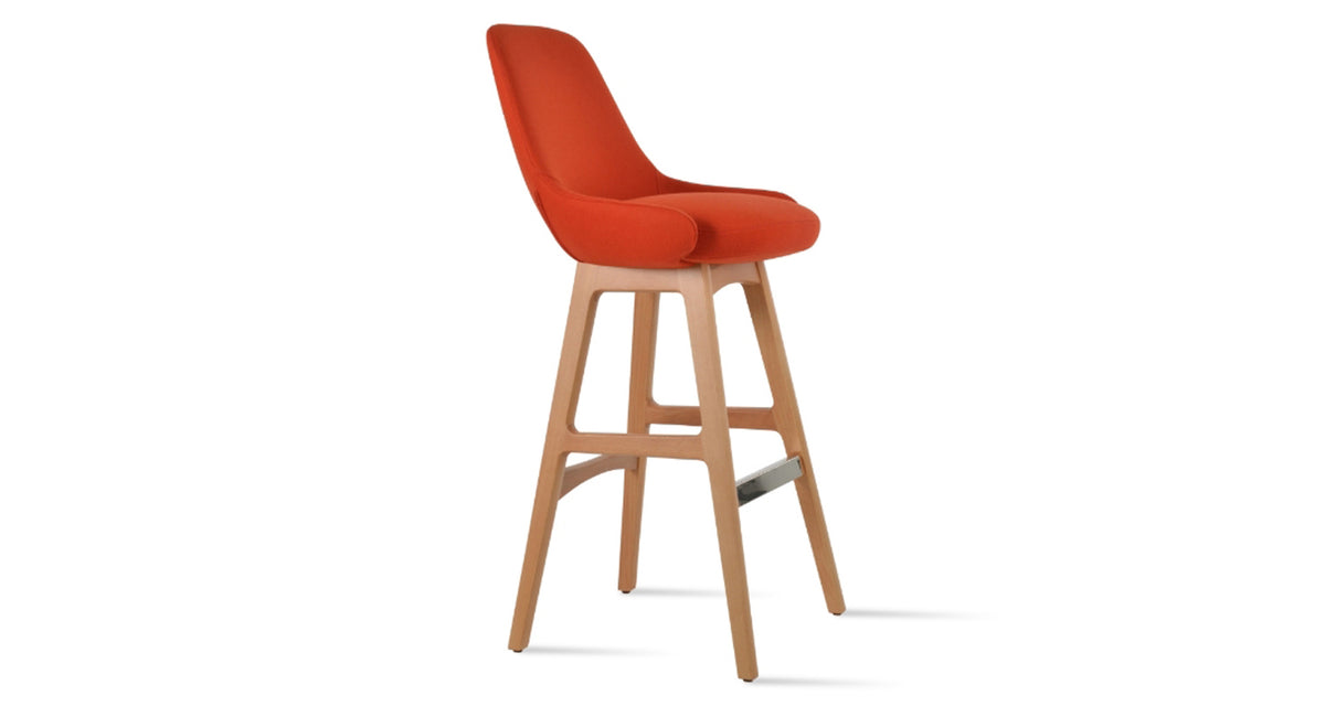 Gazel PR Wood Counter Stool by SohoConcept, showing angle view of gazel pr wood counter stool.