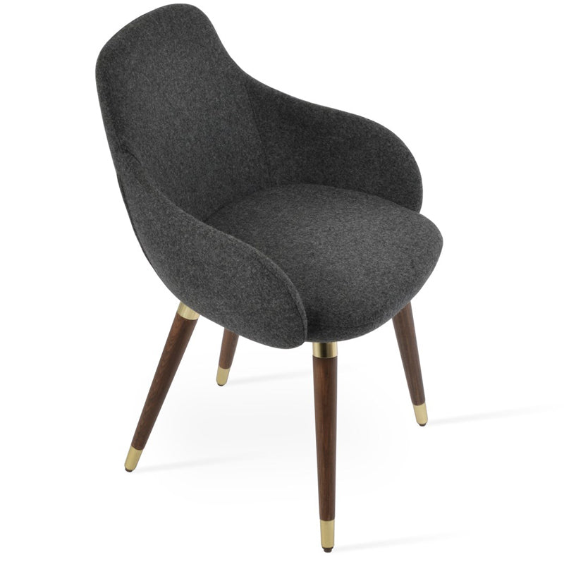 Gazel Wood Arm Chair by SohoConcept, showing top view of gazel wood arm chair.