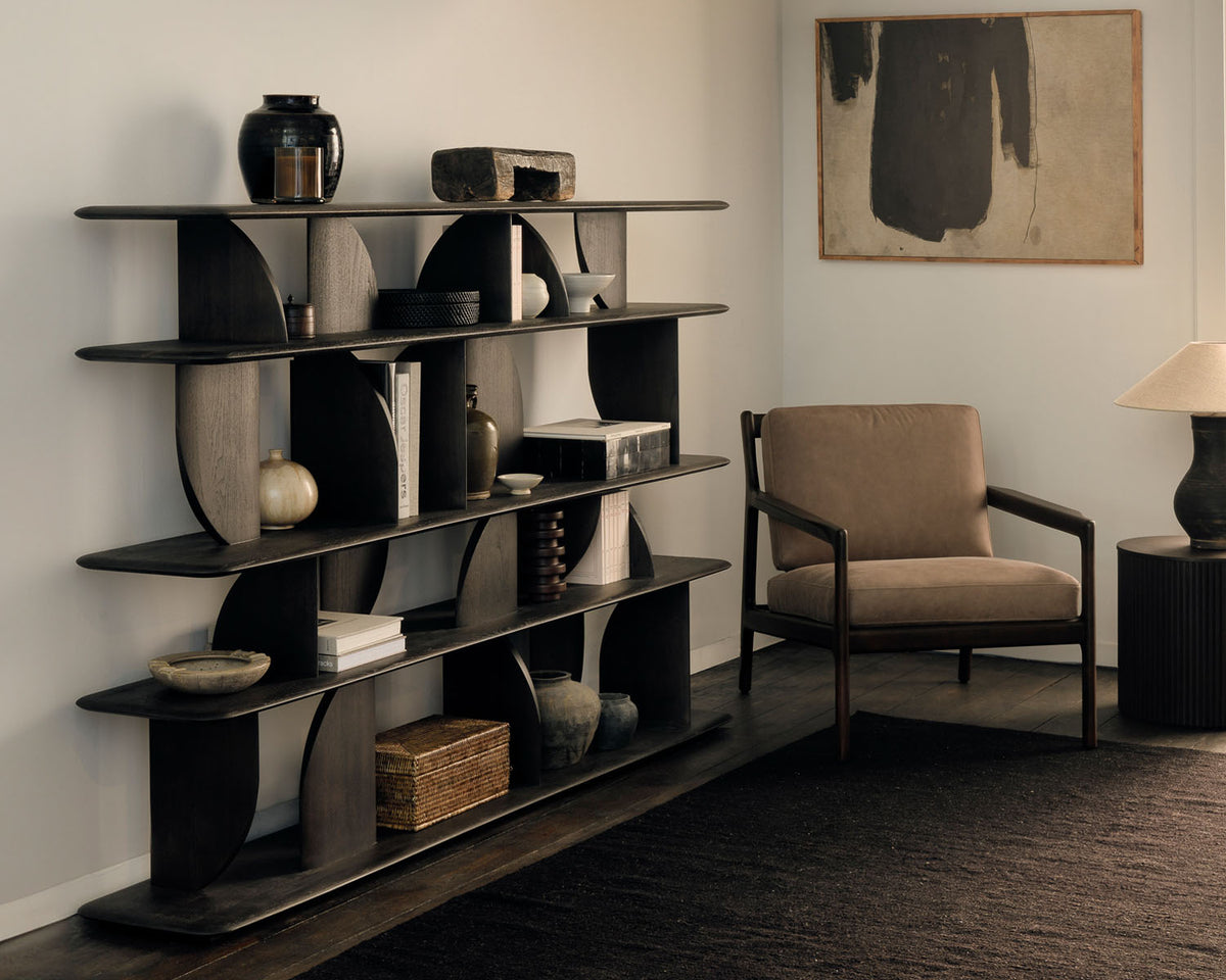 Geometric Rack Dark Teak by Ethnicraft, showing geometric rack dark teak in live shot.