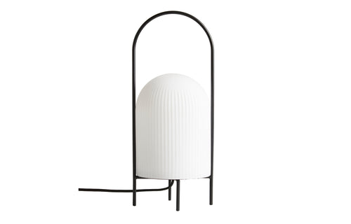 Ghost Table Lamp by Woud, showing front view of ghost table lamp.