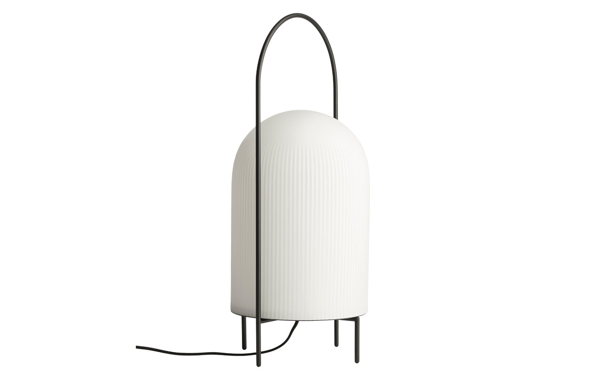 Ghost Floor Lamp by Woud, showing front view of ghost floor lamp.