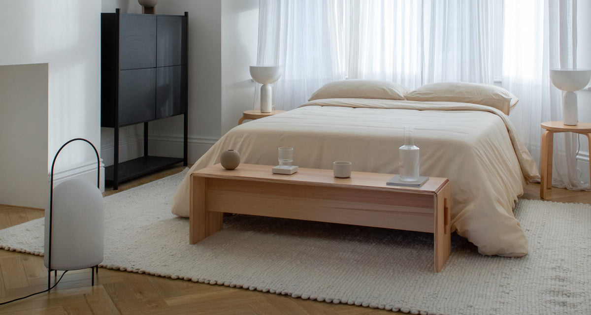 Ghost Floor Lamp by Woud, showing ghost floor lamp in live shot.