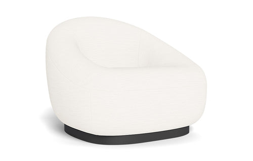 Gio Arm Chair by Harbour - Asteroid Aluminum, Blanco Panama.