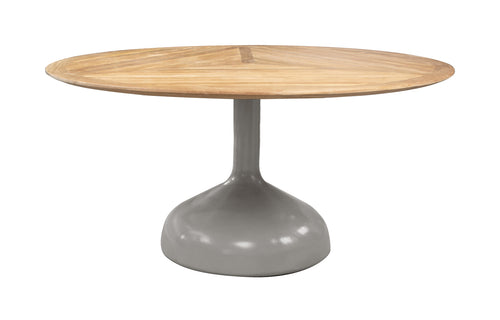 Glaze Dining Table by Cane-Line - Geometric Teak */Taupe Aluminum.