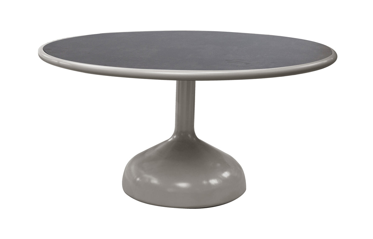 Glaze Dining Table by Cane-Line - Dark Grey HPL/Taupe Aluminum.