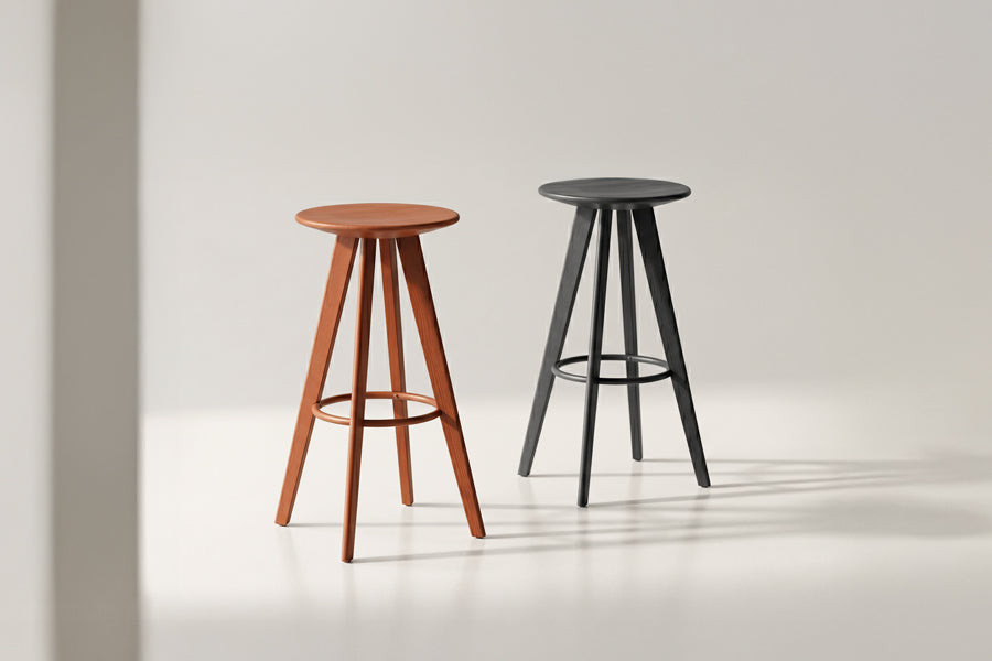 Glee Stool by B&T, showing glee stools in live shot.