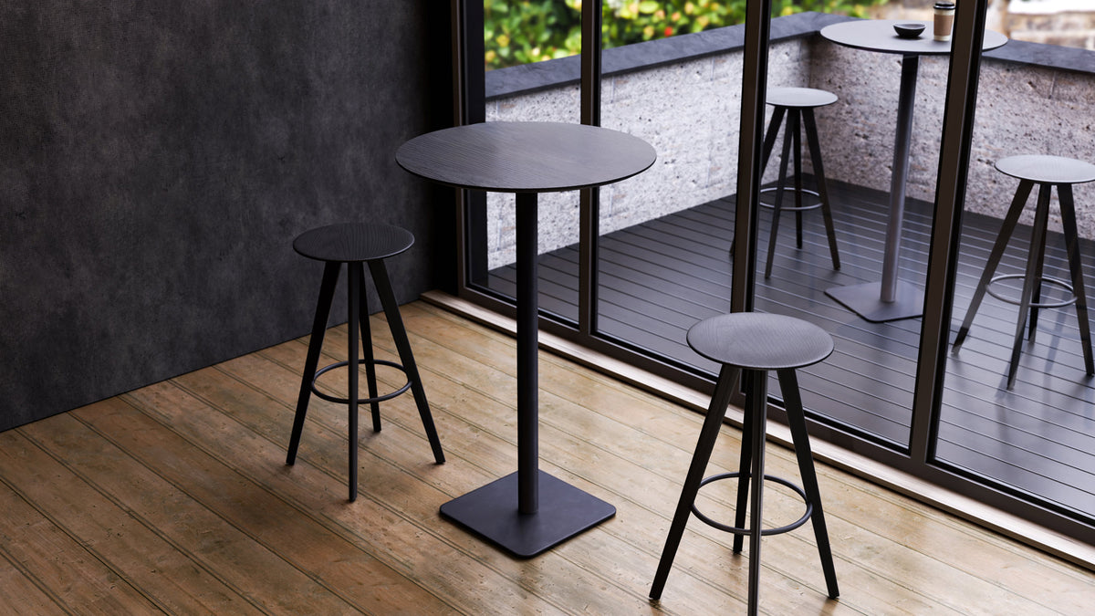 Glee Stool by B&T, showing glee stools in live shot.