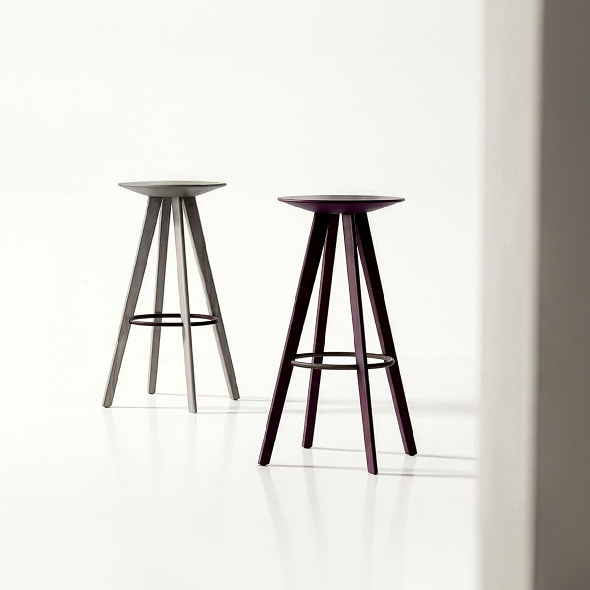 Glee Stool by B&T, showing glee stools in live shot.