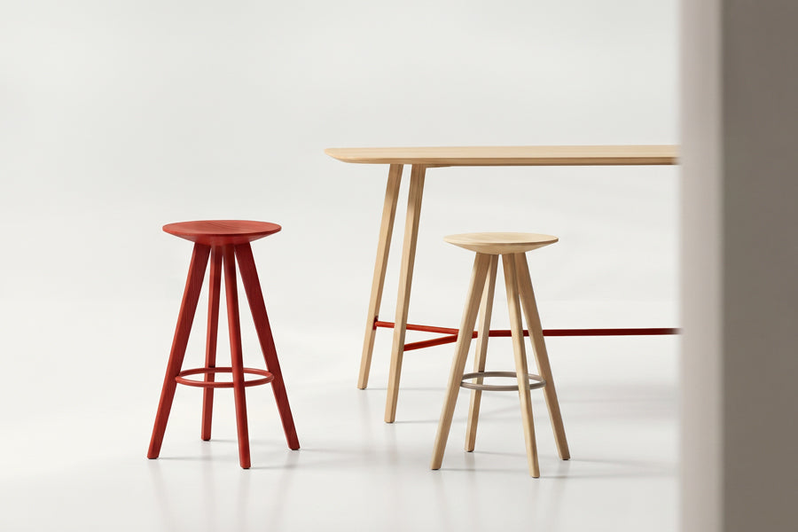 Glee Stool by B&T, showing glee stools in live shot.