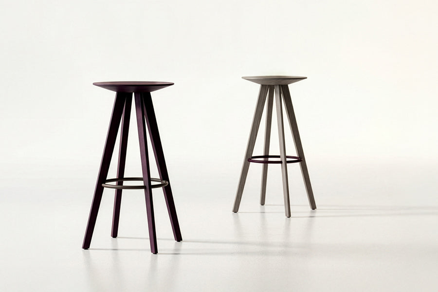 Glee Stool by B&T, showing glee stools in live shot.