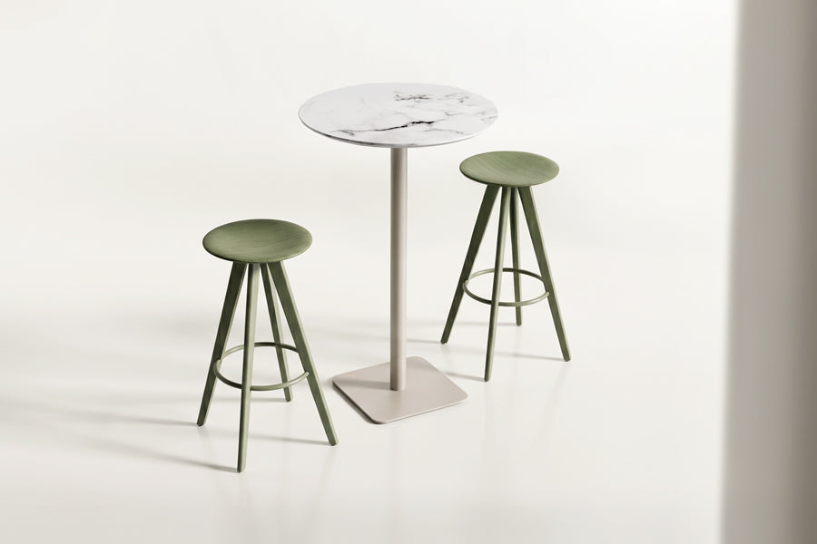 Glee Stool by B&T, showing glee stools in live shot.