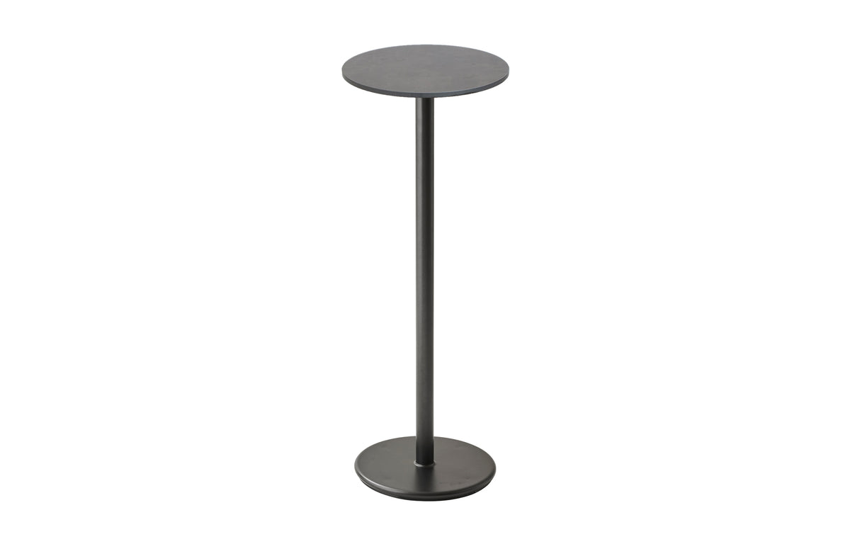 Go 18" Bar Table by Cane-Line - Lava Grey Aluminum *, Dark Grey HPL *.