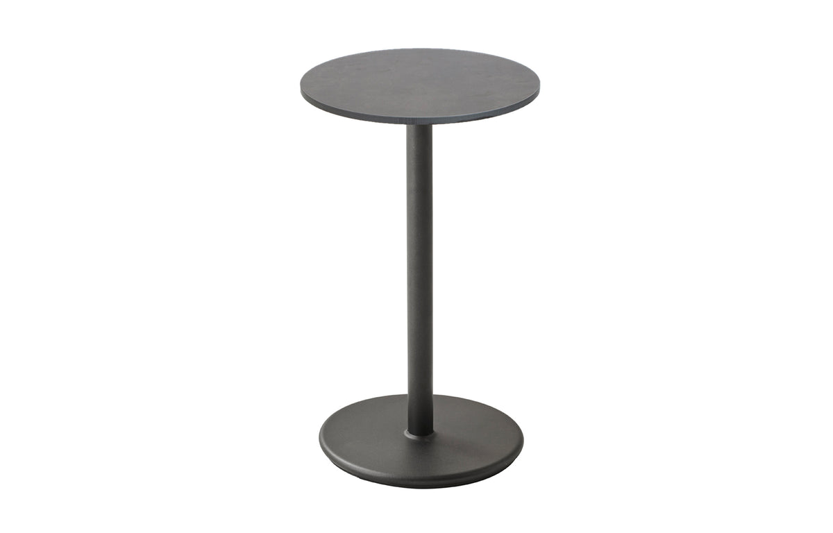 Go 18" Cafe Table by Cane-Line - Lava Grey Aluminum *, Dark Grey HPL *.