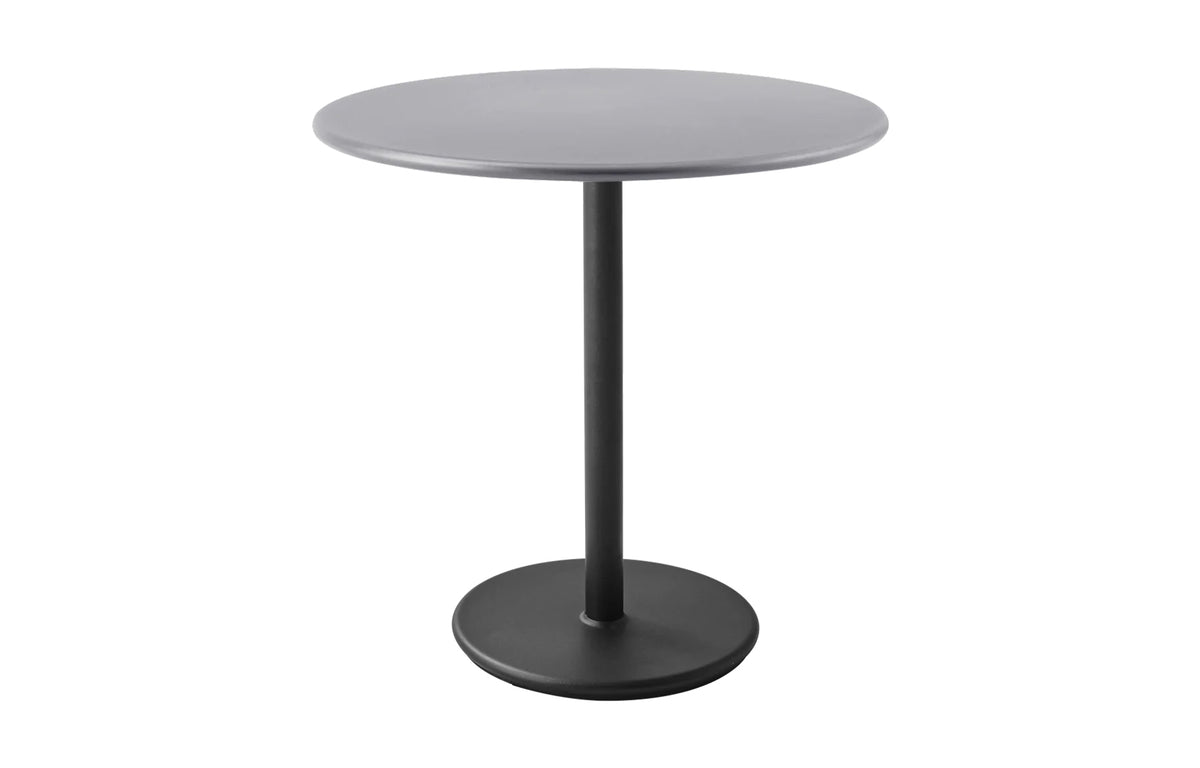 Go 32" Cafe Table by Cane-Line - Lava Grey Aluminum *, Light Grey Aluminum.