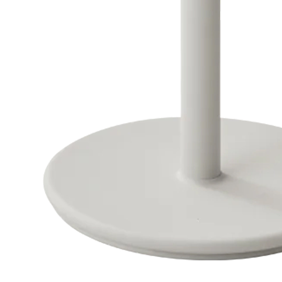 Go Square 28.4" Bar Table by Cane-Line, showing closeup view of go square 28.4" bar table in sand aluminum *.