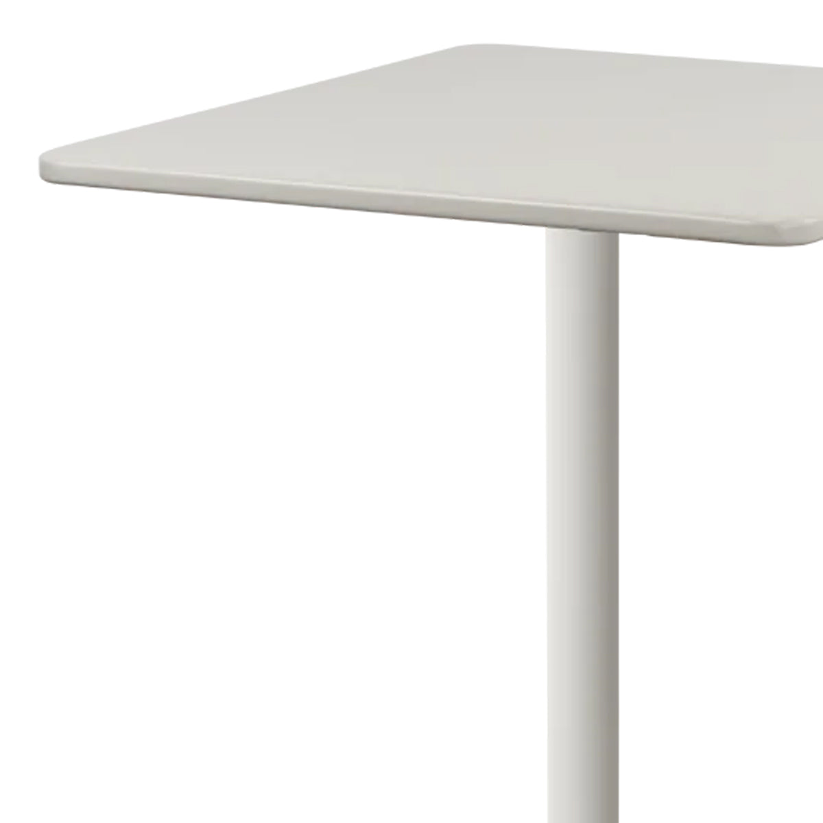 Go Square 30" Bar Table by Cane-Line, showing closeup view of go square 30" bar table in sand aluminum */sand aluminum.