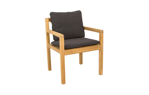 Grace Chair by Cane-Line - Dark Grey Focus Set/Teak.