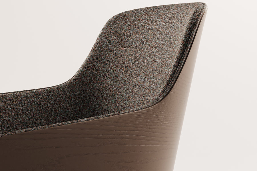 Grace Premium Swivel Chair by B&T, showing closeup view of grace premium swivel chair in live shot.