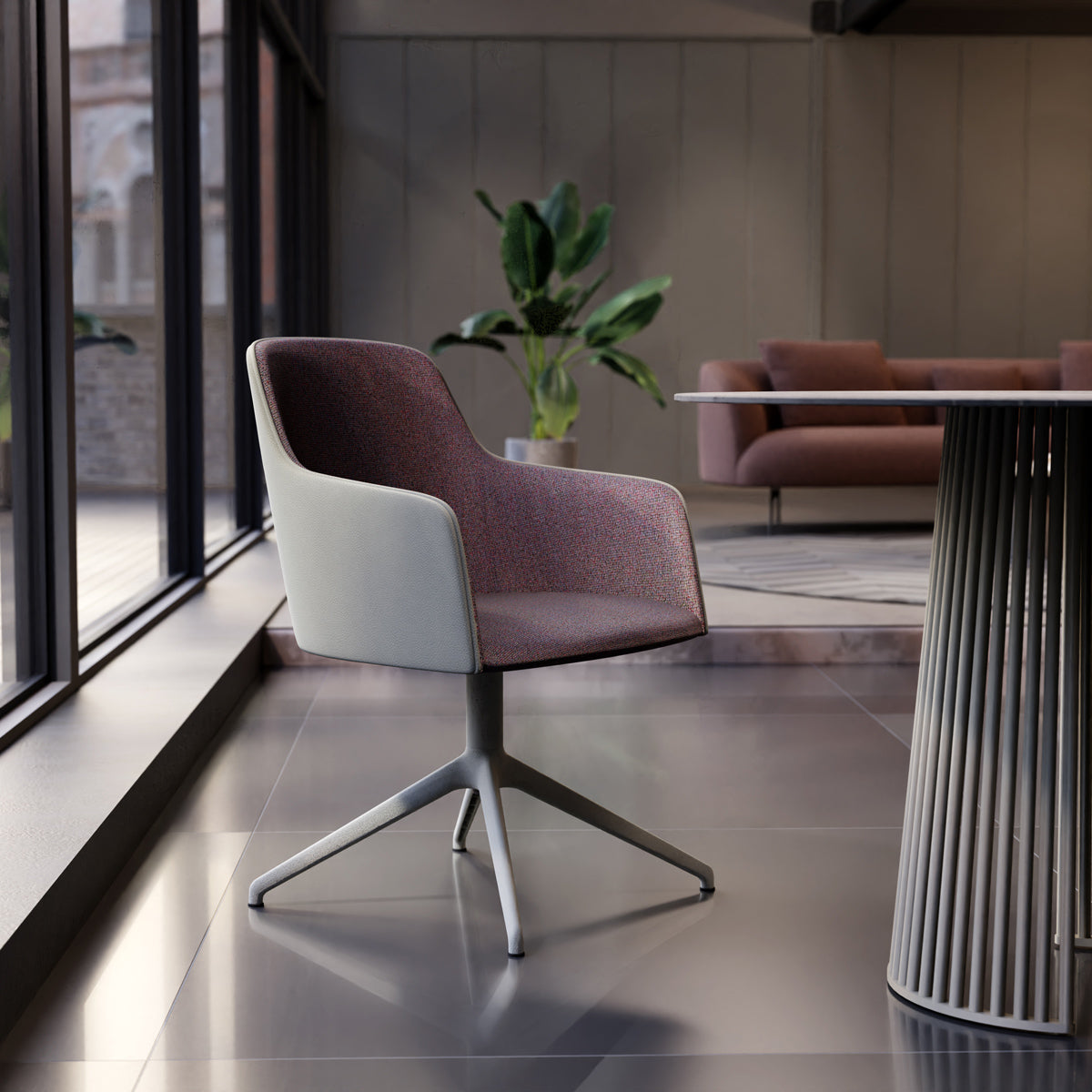 Grace Premium Swivel Chair by B&T, showing grace premium swivel chair in live shot.