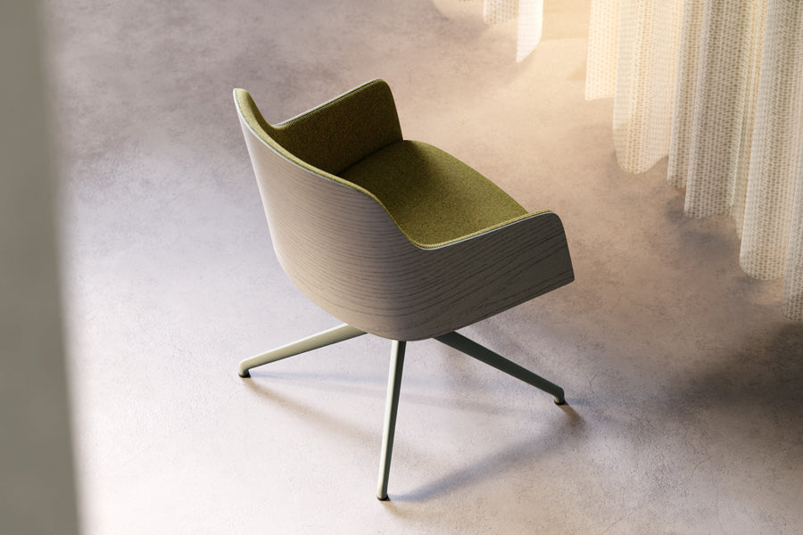 Grace Premium Swivel Chair by B&T, showing grace premium swivel chair in live shot.
