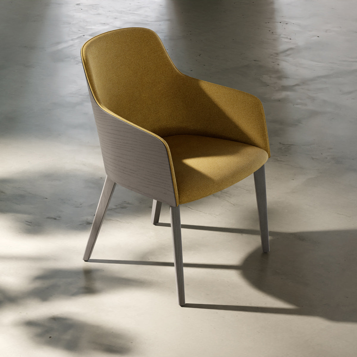 Grace Wood Chair by B&T, showing grace wood chair in live shot.