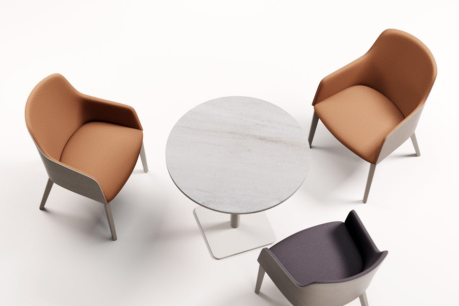 Grace Wood Chair by B&T, showing grace wood chairs in live shot.