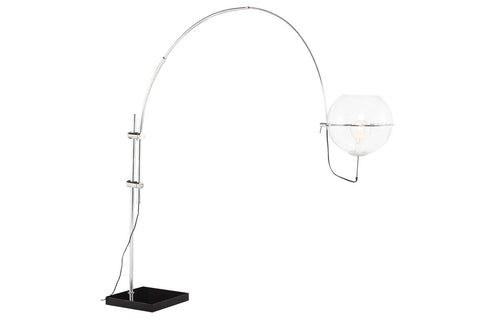 Grand Bend Floor Light by Nuevo, showing angle view of grand bend floor light.