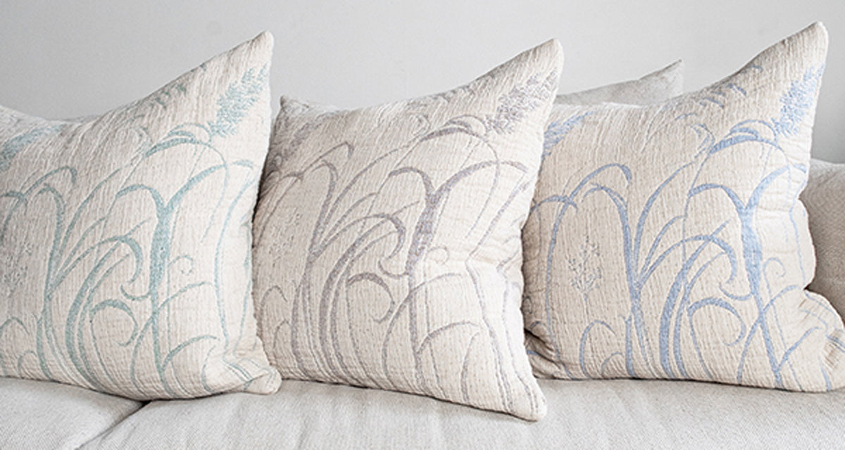 Grass Cushion by Brita, showing grass cushion in live shot.