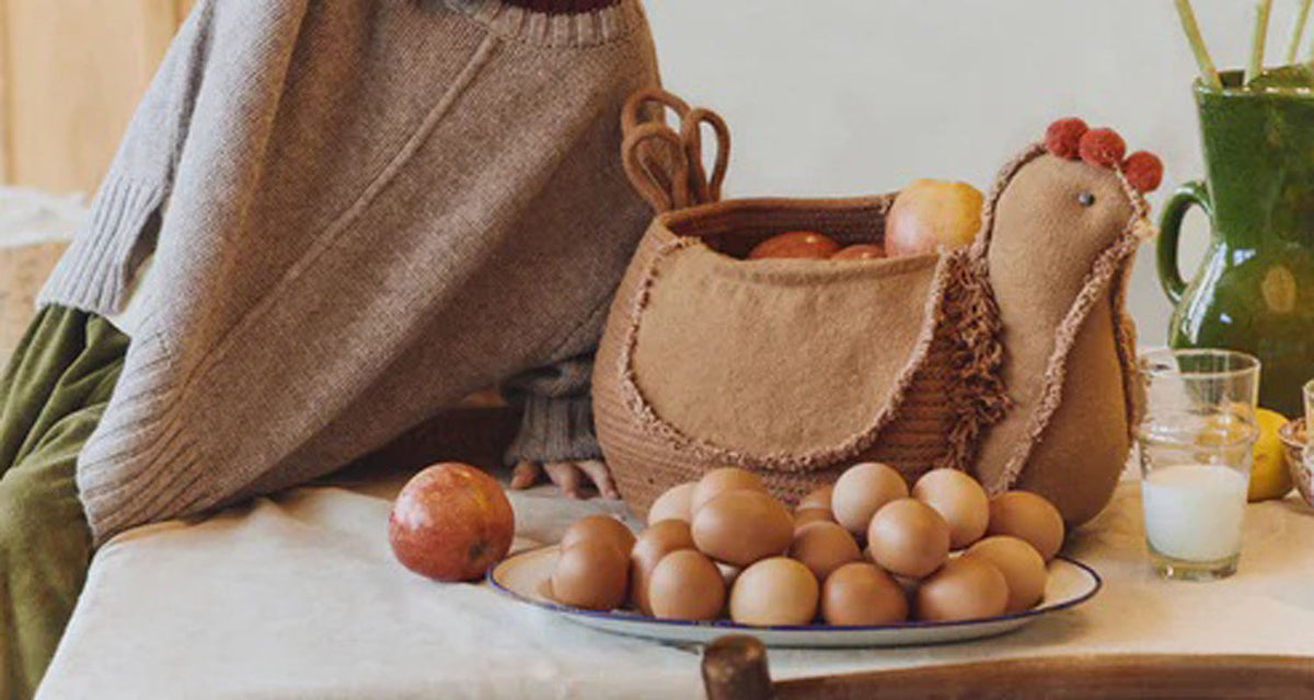 Growing up Basket  by Lorena Canals, showing growing up basket  in live shot.