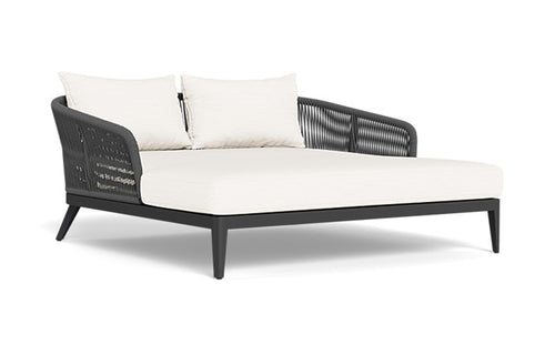 Hamilton Daybed by Harbour - Asteroid Aluminum, Blanco Panama.