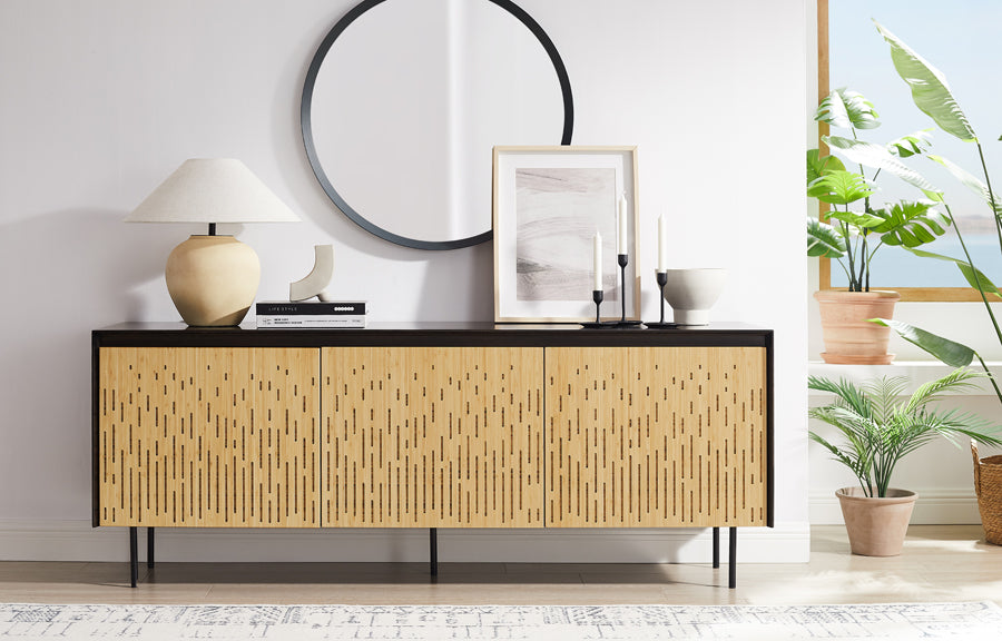 Hanna Console Sideboard by Greenington, showing hanna console sideboard in live shot.