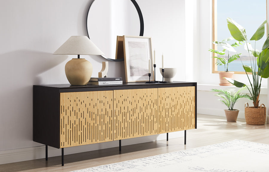 Hanna Console Sideboard by Greenington, showing hanna console sideboard in live shot.
