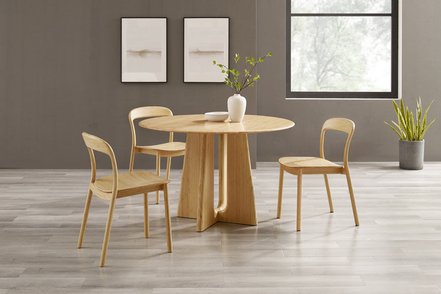 Hanna Dining Chair by Greenington, showing hanna dining chairs in live shot.