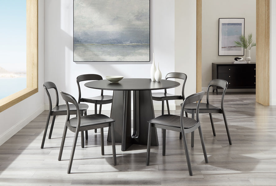 Hanna Dining Chair by Greenington, showing hanna dining chairs in live shot.