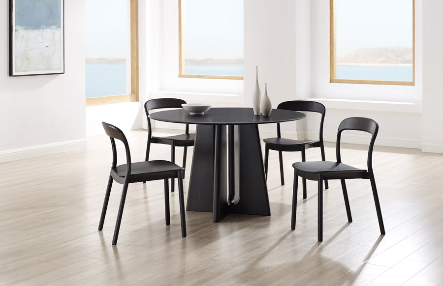 Hanna Dining Chair by Greenington, showing hanna dining chairs in live shot.