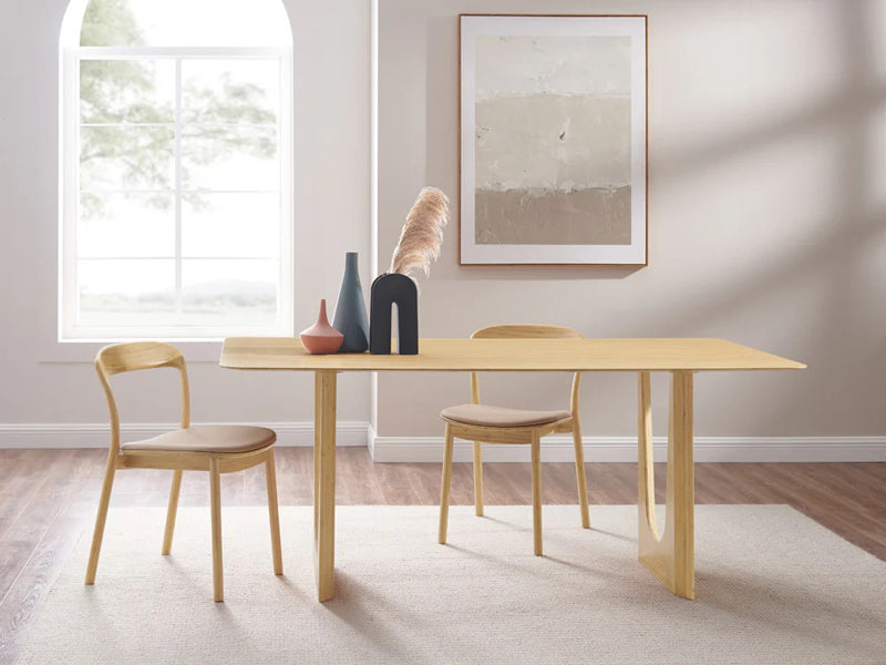 Hanna Dining Table by Greenington, showing hanna dining table in live shot.